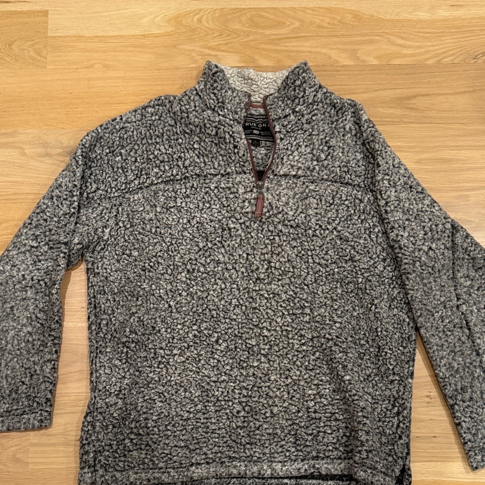 True Grit Men's Charcoal Zip-Up Sweater